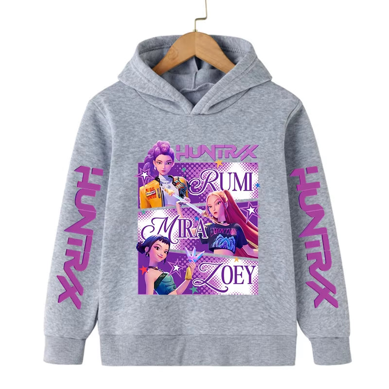 2026 New in Fashio Style Hoodie Kids Kpop Demon Hunters Children'S Sweatshirt Cute Tiger Harajuku Hoody for Boys Girls Unisex