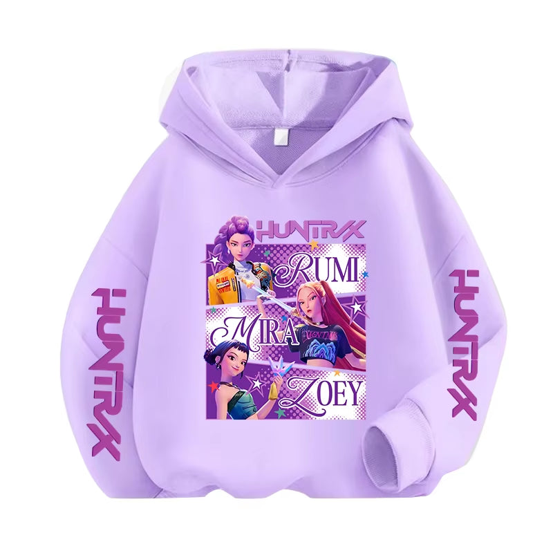 2026 New in Fashio Style Hoodie Kids Kpop Demon Hunters Children'S Sweatshirt Cute Tiger Harajuku Hoody for Boys Girls Unisex
